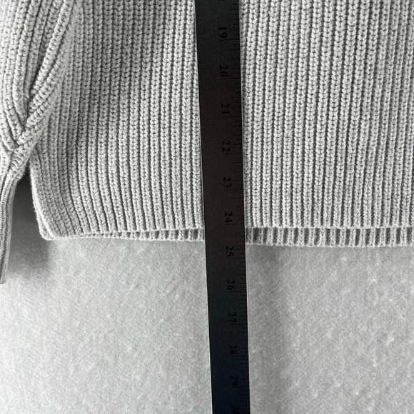 GAP Sweater Womens Sz Small Ribbed Hoodie Long Sleeve Pullover Cotton Ivory - Picture 10 of 11
